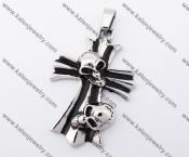 Stainless Steel Skull Cross Pendant KJP170301