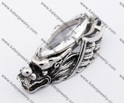 Stainless Steel Inlay Stone Dragon Head Pendant KJP170353