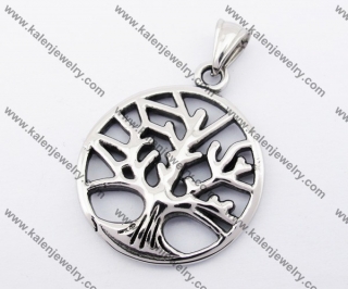 Stainless Steel Oak Tree Pendant KJP170356