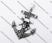 Stainless Steel Skull Anchor Pendant KJP170364