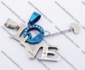 Stainless Steel LOVE Couple Pendants KJP051212