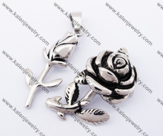 Stainless Steel Rose Couple Pendants KJP051220