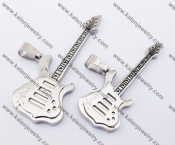 Stainless Steel Guitar Couple Pendants KJP051227