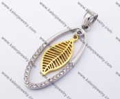 Stainless Steel Lovely Leaf Pendant KJP140171