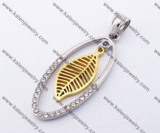 Stainless Steel Lovely Leaf Pendant KJP140171