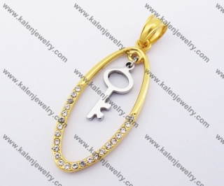 Stainless Steel Lovely Key Pendant KJP140172