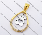 Stainless Steel Lovely Bear Pendant KJP140177