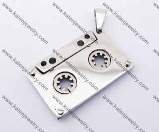 Stainless Steel Audiotape Pendant KJP140204