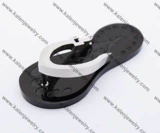 Black Stainless Steel Lovely Slippers Pendant KJP140213