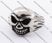 Stainless Steel Flames Skull Ring KJR370159