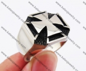 Stainless Steel Iron Cross Ring KJR370167