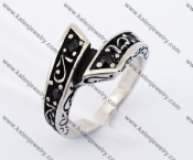 Stainless Steel Inlay Stones Biker Ring KJR370168