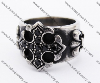 Stainless Steel Cross Ring KJR370186
