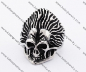 Stainless Steel Skull Ring KJR370196