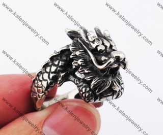 Stainless Steel Dragon Ring KJR370200