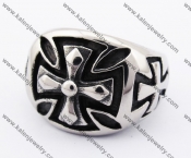 Stainless Steel Iron Cross Ring KJR370212