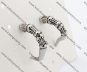 Stainless Steel Antelope Horn Ear Stud KJE500019