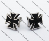 Stainless Steel German WWII Iron Cross Ear Stud KJE500026