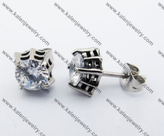 Stainless Steel Stone Ear Stud KJE500051