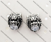 Stainless Steel Stone Ear Stud KJE500053