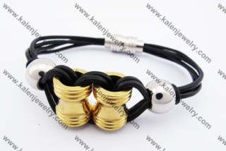 Stainless Steel Leather Bracelet KJB510020