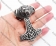 Large Stainless Steel Bloodthirsty Lion Thor Hammer Pendant KJP350117