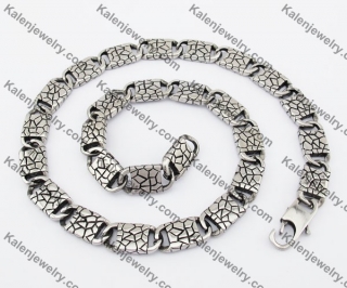 11.5mm Wide Stainless Steel Skull Necklace KJN170032