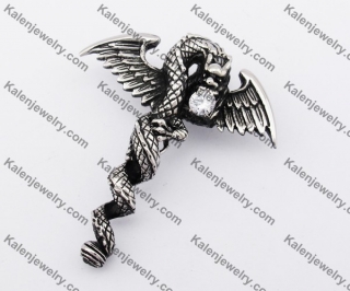 Stainless Steel Dragon Pendant KJP570004