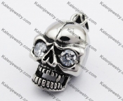 Stainless Steel Stone Eyes Skull Pendant KJP570010