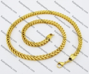 600×6mm Gold Stainless Steel Necklace KJN150201