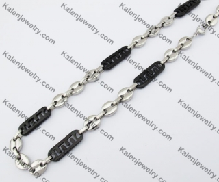 10mm Wide Stainless Steel Necklace KJN380017