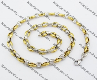 7.5mm Wide Stainless Steel Necklace KJN380029