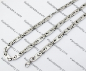 Steel Necklace & Bracelet Jewelry Set KJS380051