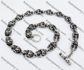 16mm Wide Stainless Steel Skull Necklace KJN550001