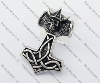 Skull Thor Hammer Pendant KJP350120