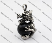 Black Bead Dragon Pendant KJP010110