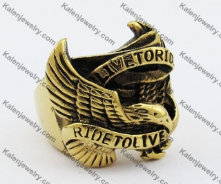 Gold Plated Biker Ring KJR010256