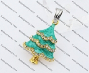 Light Blue Christmas Tree Pendant KJP170490