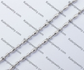 (price for 100 meters chain with 200pcs clasps) 3mm wide steel Diamond ball chain KJN150291