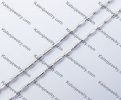 (price for 100 meters chain with 200pcs clasps) 2mm wide steel Square ball chain KJN150293