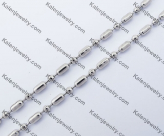 (price for 100 meters chain with 200pcs clasps) 3mm wide steel ball chain KJN150297