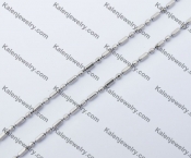 (price for 100 meters chain with 200pcs clasps) 2mm wide steel Square ball chain KJN150308