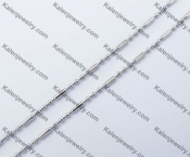 (price for 100 meters chain with 200pcs clasps) 2mm wide steel Round ball chain KJN150310