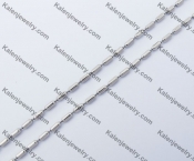 (price for 100 meters chain with 200pcs clasps) 2mm wide steel Square ball chain KJN150311