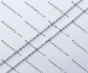 (price for 100 meters chain with 200pcs clasps) 1.5mm wide steel Square ball chain KJN150312