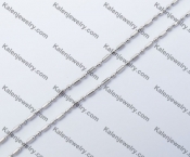(price for 100 meters chain with 200pcs clasps) 1.5mm wide steel Square ball chain KJN150314