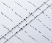(price for 100 meters chain with 200pcs clasps) 1.5mm wide steel Oval ball chain KJN150316