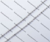 (price for 100 meters chain with 200pcs clasps) 2mm wide steel Square ball chain KJN150319