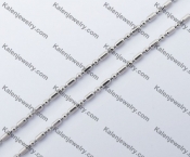 (price for 100 meters chain with 200pcs clasps) 1.5mm wide steel Round ball chain KJN150322
