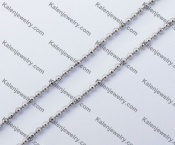 (price for 100 meters chain with 200pcs clasps) 1.5mm wide steel Round ball chain KJN150326